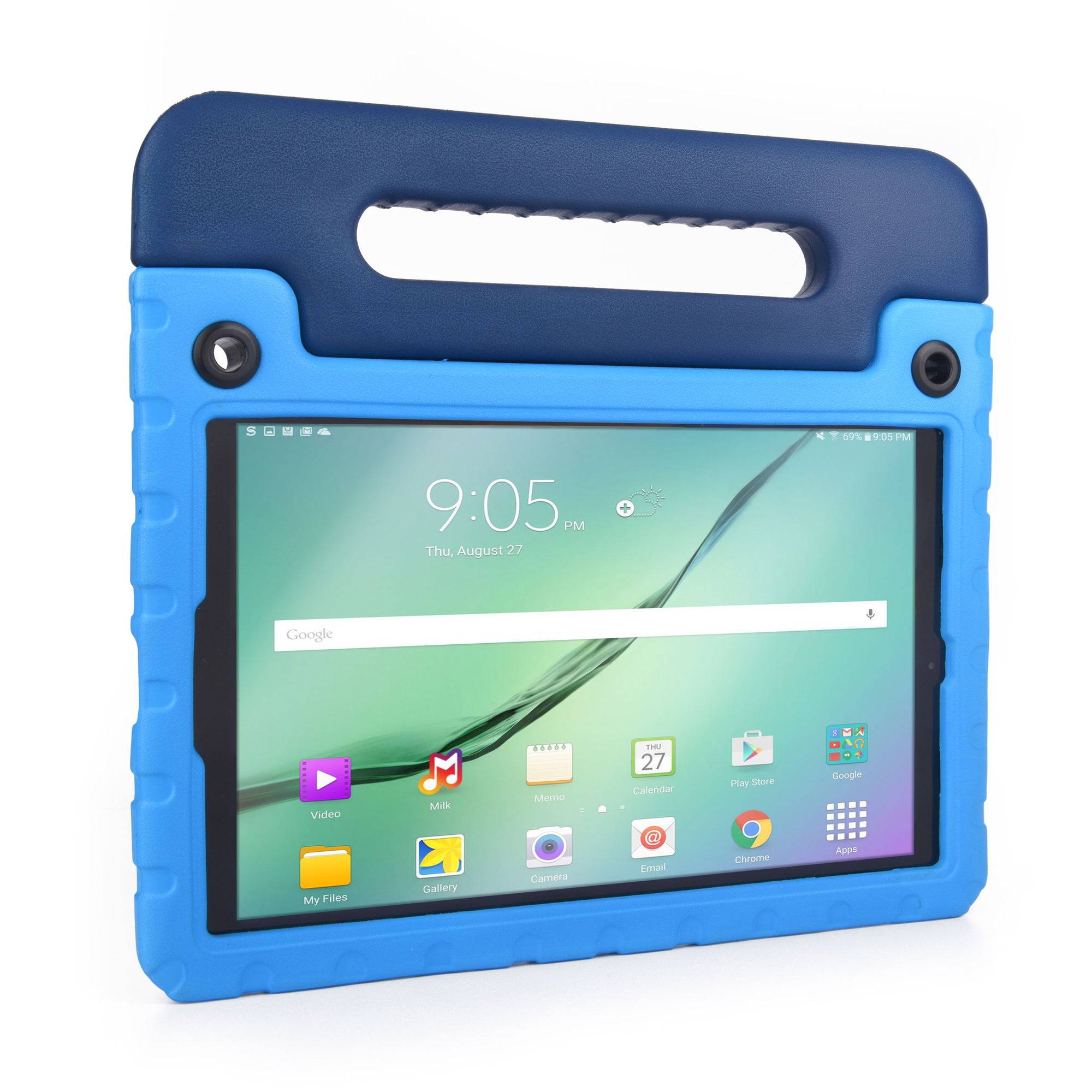 Buddy Antibacterial Protective Kids case for Samsung Galaxy Tab A 10.5 (2018) // Handle+Stand, Shoulder Strap, Screen Spray