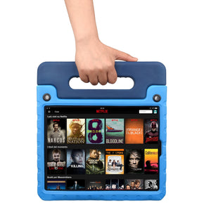 Buddy Antibacterial Protective Kids case for Apple iPad 6, iPad 5 // Handle+Stand, Shoulder Strap, Screen Spray